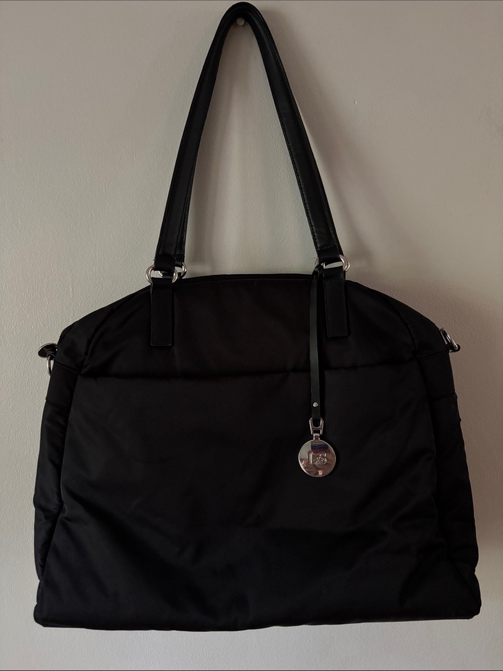 Lo and Sons Laptop Travel Tote Bag with Silver Hardware